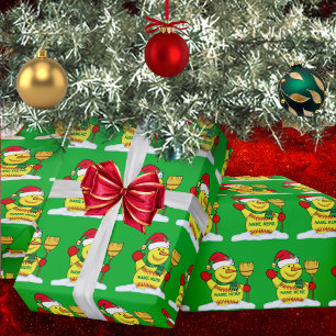 Softball Christmas Wrapping Paper, PERSONALIZED Wrapping Paper