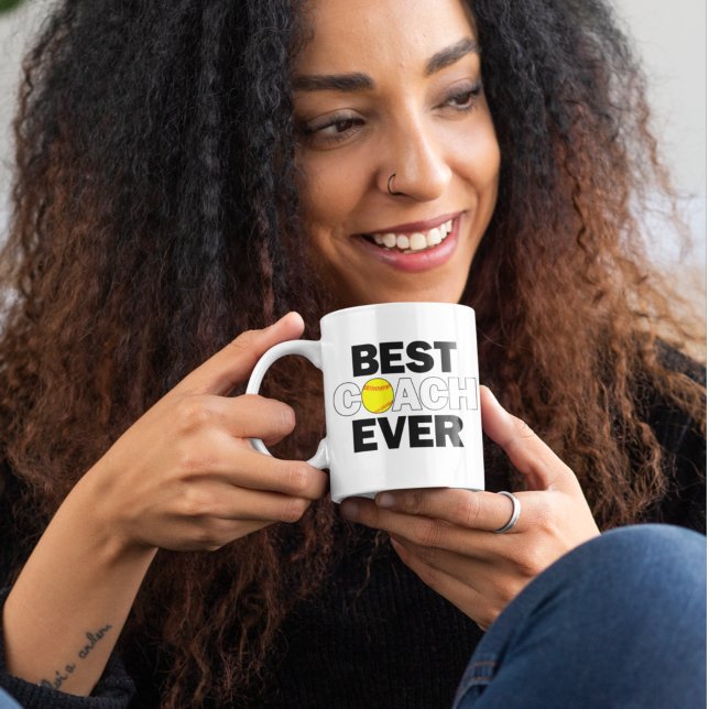 Softball Coach BEST COACH EVER Coffee Mug (Creator Uploaded)