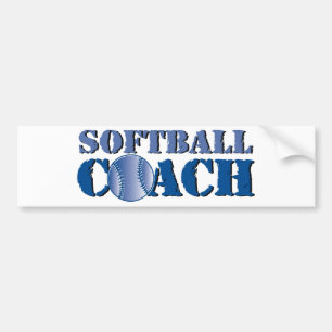 Softball Coach Bumper Sticker