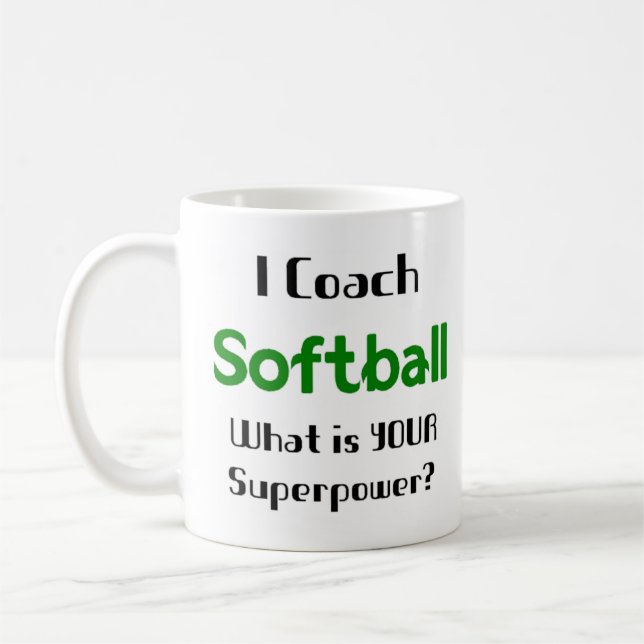 softball coach coffee mug (Left)