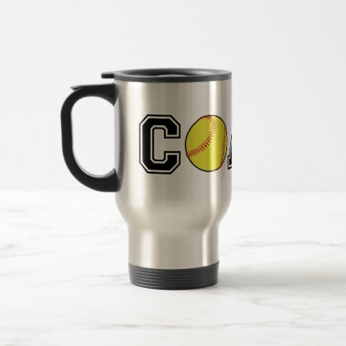 Softball coach commuter mug _ a homerun gift idea