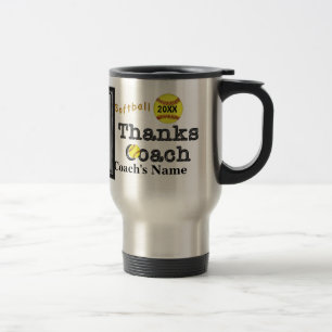 Softball Coach Gift Ideas Personalized Team PHOTO Travel Mug