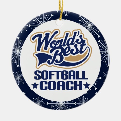 Softball Coach Gift Ornament