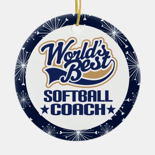 Softball Coach Gift Ornament