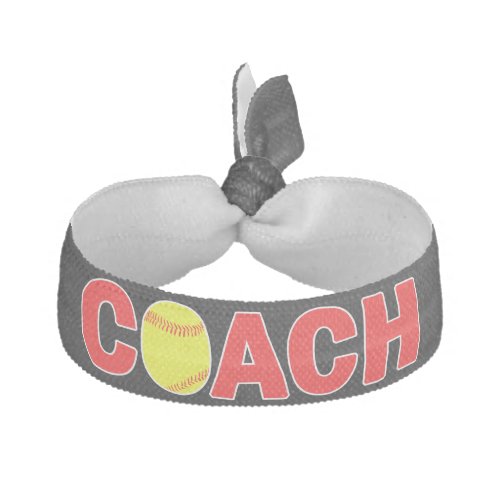 Softball Coach Hair Tie