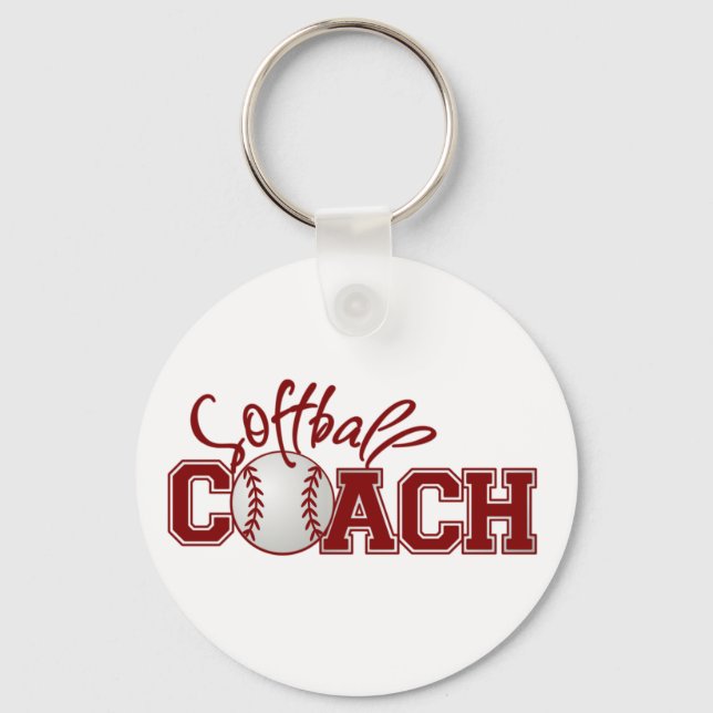 Softball COACH Keychain (Front)