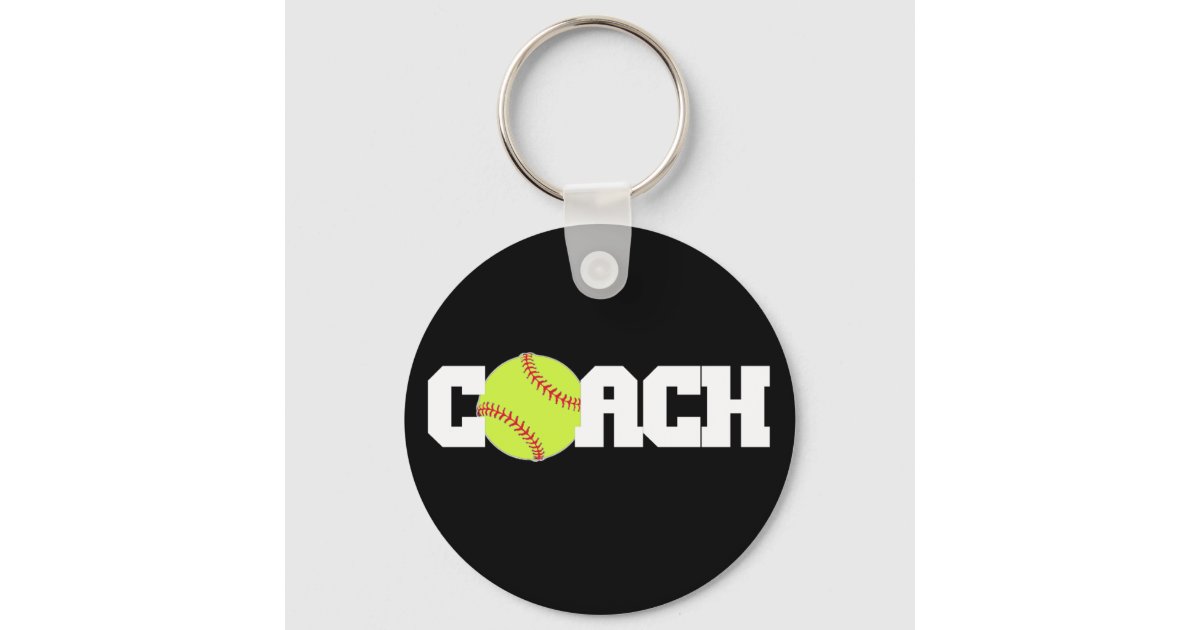 Softball Coach Keychain Zazzle