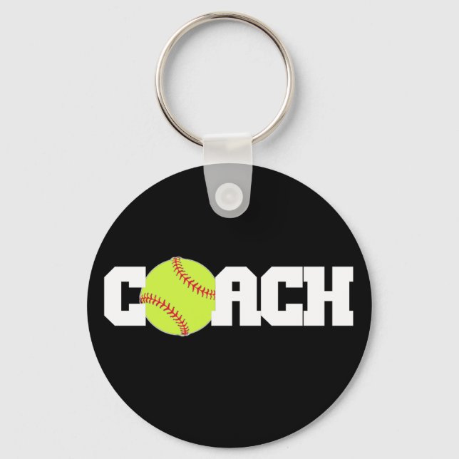 Softball Coach Keychain (Front)