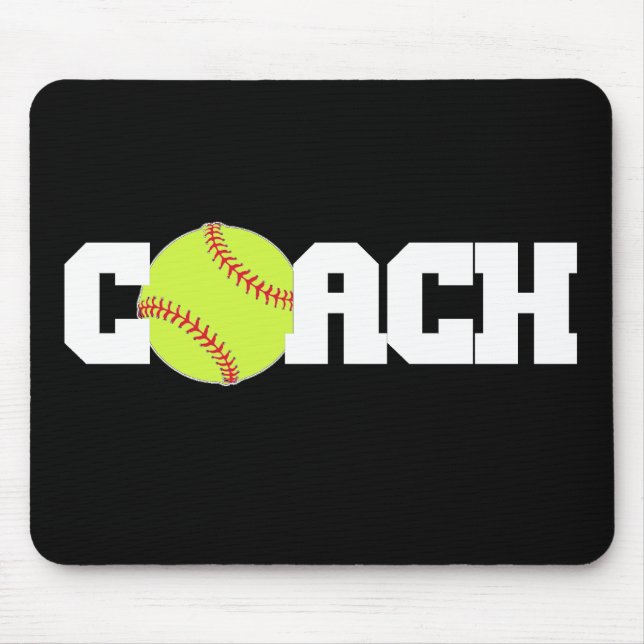 Softball Coach Mouse Pad (Front)