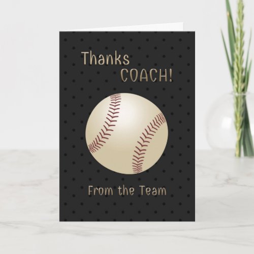 Softball Coach Thank You From the Team