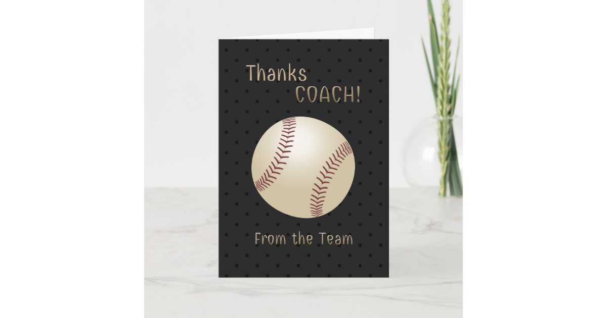 Softball Coach Thank You From the Team | Zazzle