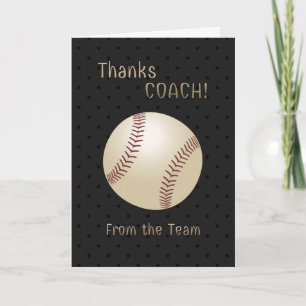 Softball Coach Thank You From the Team Card