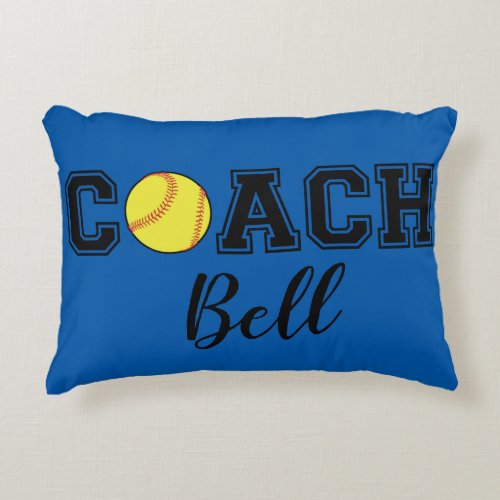 Softball coach thank you gift _ Batter Up Accent Pillow