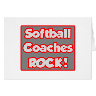 Softball Coaches Rock! Cards