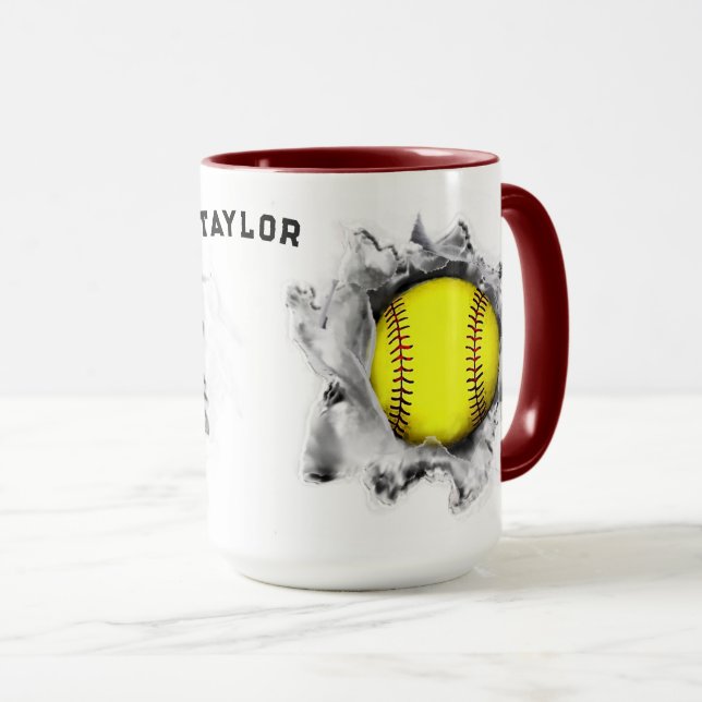 Softball Collectible Mug (Front Right)