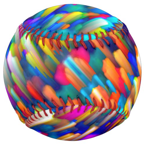 Softball Colorful digital art splashing