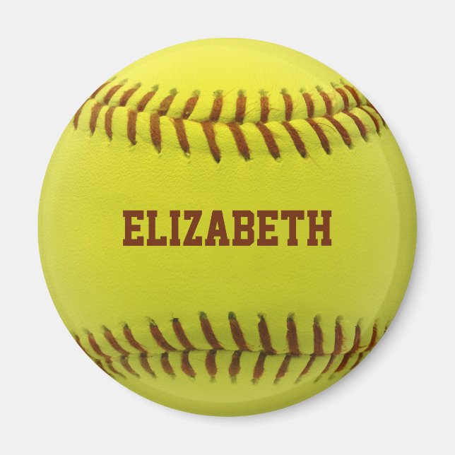Softball Custom Ball Magnet (Front)