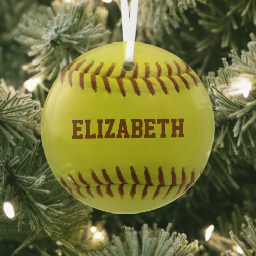 Softball Custom Ball Ornament
