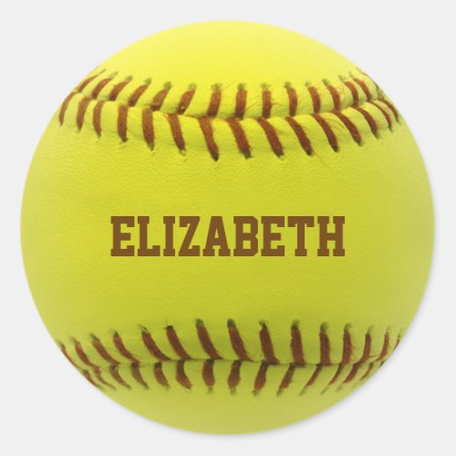 Softball Custom Ball Sticker