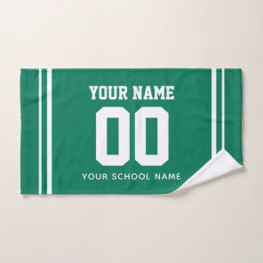 Softball Custom Jersey Number & Name, Team Gift Hand Towel