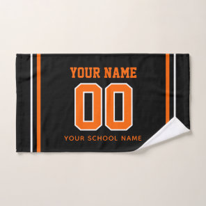 Softball Custom Jersey Number & Name, Team Gift Hand Towel