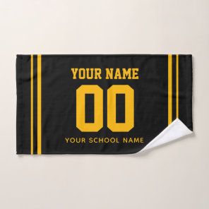 Softball Custom Jersey Number & Name, Team Gift Hand Towel