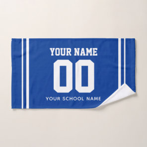 Softball Custom Jersey Number & Name, Team Gift Hand Towel