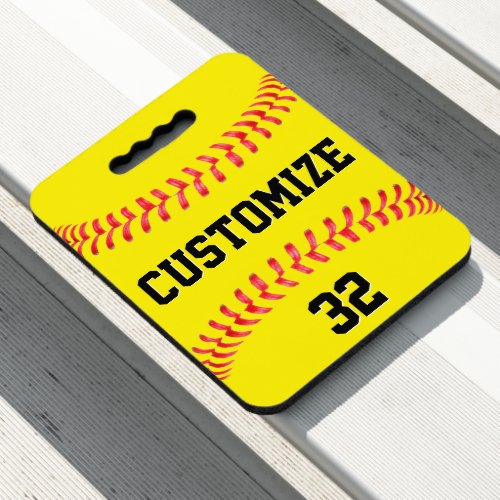 Softball Custom Team Name and Player Number Sports Seat Cushion