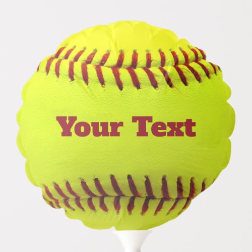 Softball Cutomize Personalize Teal Ball Caoch Balloon
