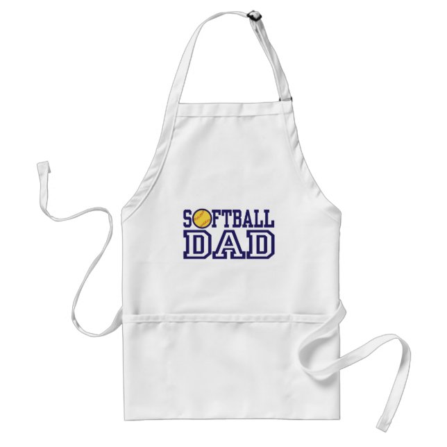 Softball Dad Adult Apron (Front)