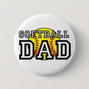 Softball Dad Button