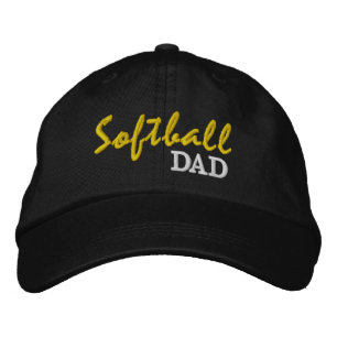 Softball Dad Cap, Sports Parent, Gift for Father Embroidered Baseball Cap