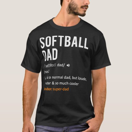 Softball Dad Shirt Fathers Day Gift Son