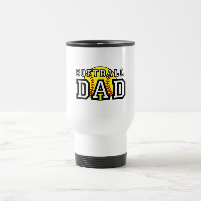 Softball Dad Travel Mug (Center)