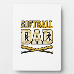 Softball Dad Vintage Engraving Bat Graphic_1 Plaque