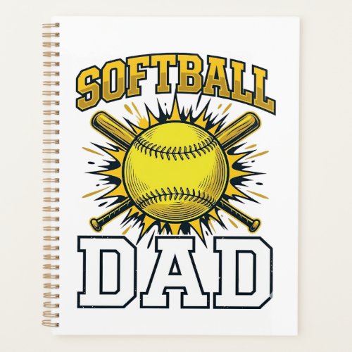 Softball Dad Vintage Engraving Shirt Design_1 Planner