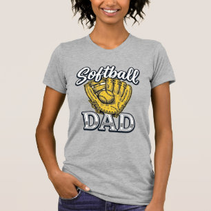 Softball Dad Vintage Glove Shirt Design_1
