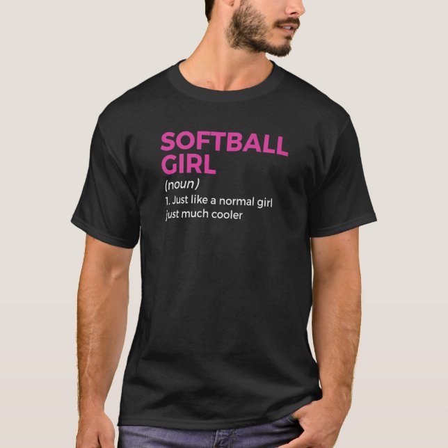 Softball Definition Girls T-Shirt (Front)