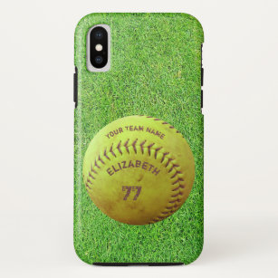 Softball Dirty Name Team Number Ball iPhone X Case