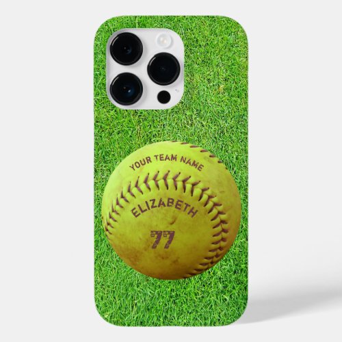 Softball Dirty Name Team Number Ball Case_Mate iPhone 14 Pro Case