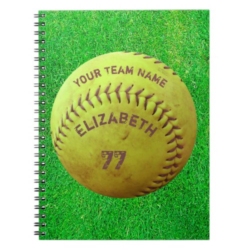 Softball Dirty Name Team Number Ball Notebook