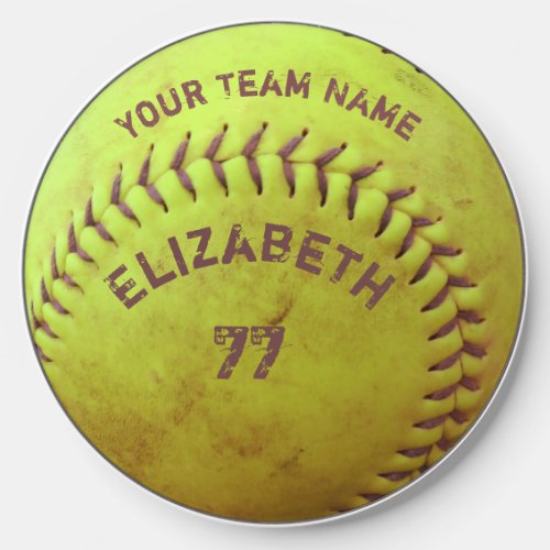 Softball Dirty Name Team Number Ball Wireless Charger
