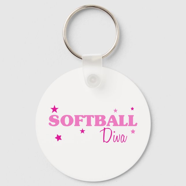 Softball Diva Keychain (Front)