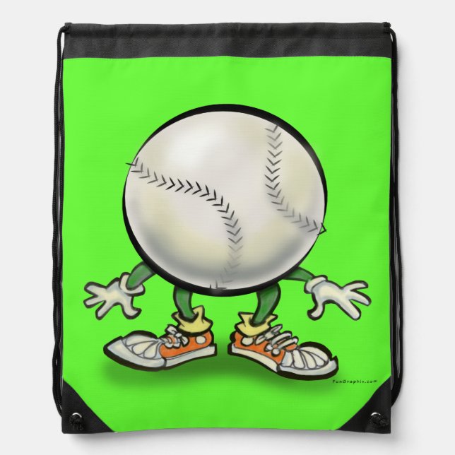 Softball Drawstring Bag (Front)