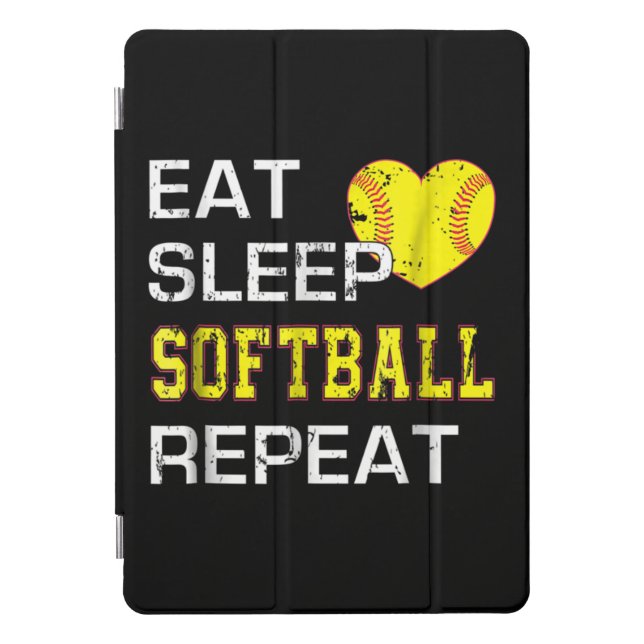 Softball Eat Sleep Softball Repeat iPad Pro Cover (Front)