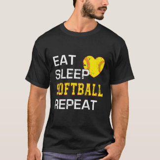 Softball Eat Sleep Softball Repeat Softball T-Shirt