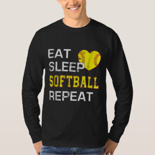 Softball Eat Sleep Softball Repeat T-Shirt
