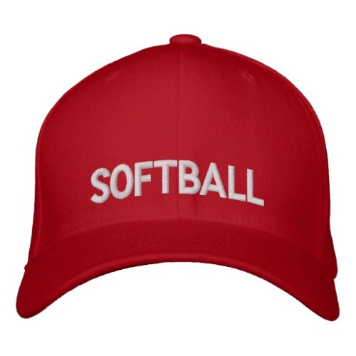 Softball Embroidered Baseball Hat