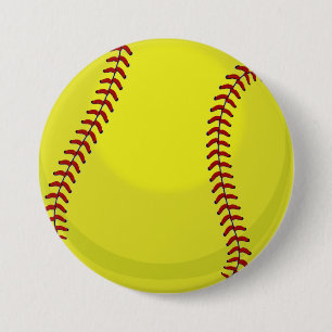 Softball Fan Button