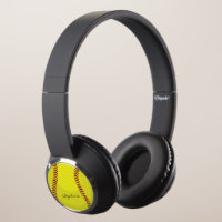 Softball Fan Custom Name Headphones